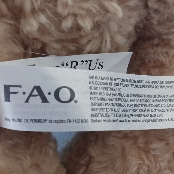 Collectable FAO Schwarz Aviator Teddy Bear with Flight Bomber Jacket - Picture 8 of 10